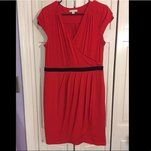 Red dress with black detail